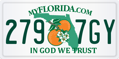 FL license plate 2797GY