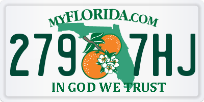 FL license plate 2797HJ