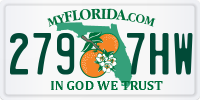 FL license plate 2797HW