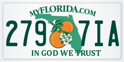 FL license plate 2797IA