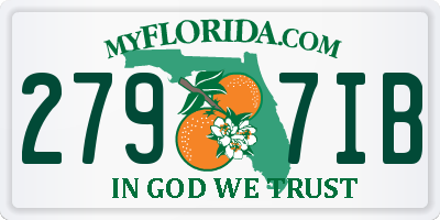 FL license plate 2797IB