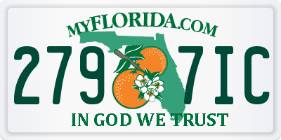 FL license plate 2797IC