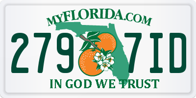 FL license plate 2797ID