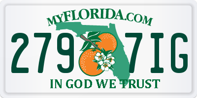 FL license plate 2797IG