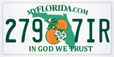 FL license plate 2797IR