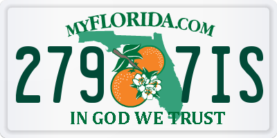 FL license plate 2797IS