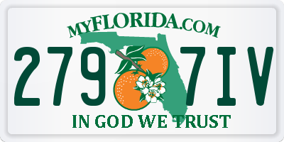 FL license plate 2797IV