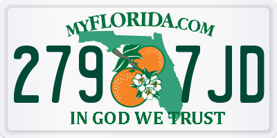 FL license plate 2797JD