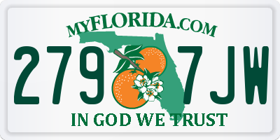 FL license plate 2797JW