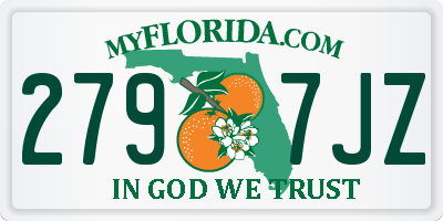 FL license plate 2797JZ