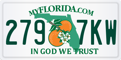 FL license plate 2797KW