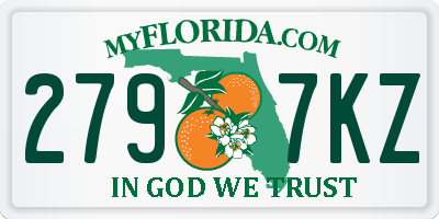 FL license plate 2797KZ