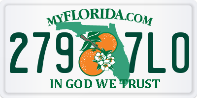 FL license plate 2797LO