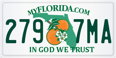 FL license plate 2797MA