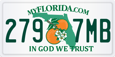 FL license plate 2797MB