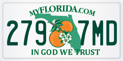 FL license plate 2797MD