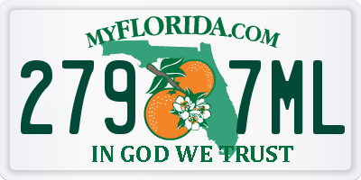 FL license plate 2797ML