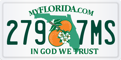 FL license plate 2797MS