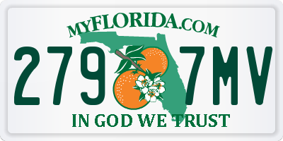 FL license plate 2797MV