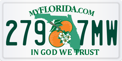 FL license plate 2797MW