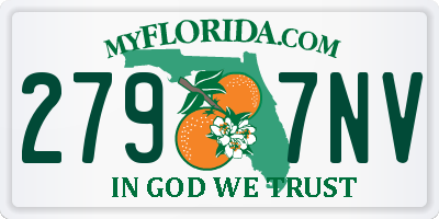 FL license plate 2797NV
