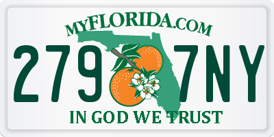 FL license plate 2797NY