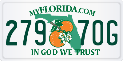 FL license plate 2797OG