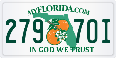 FL license plate 2797OI