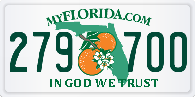 FL license plate 2797OO