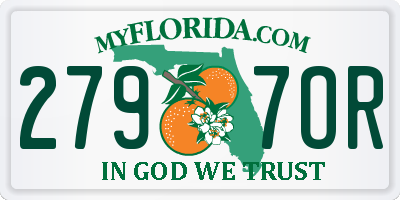 FL license plate 2797OR