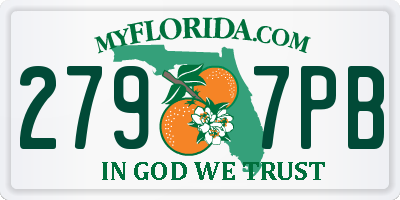 FL license plate 2797PB