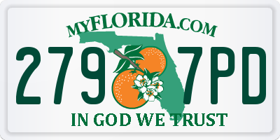 FL license plate 2797PD