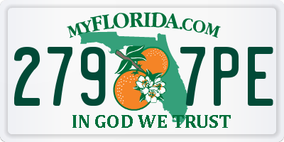 FL license plate 2797PE