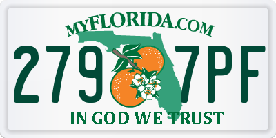 FL license plate 2797PF