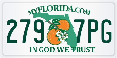 FL license plate 2797PG