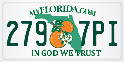 FL license plate 2797PI