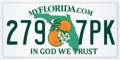 FL license plate 2797PK