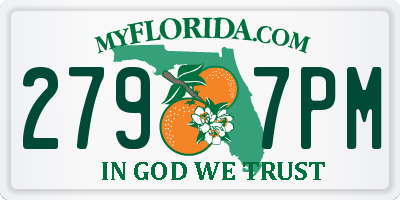 FL license plate 2797PM