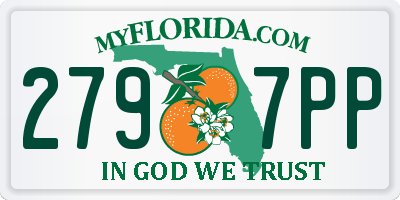 FL license plate 2797PP