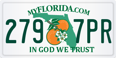 FL license plate 2797PR