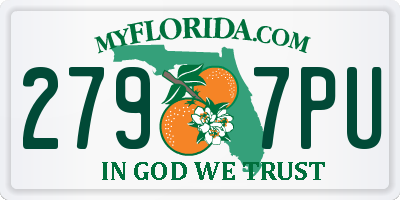 FL license plate 2797PU
