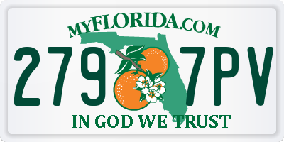 FL license plate 2797PV
