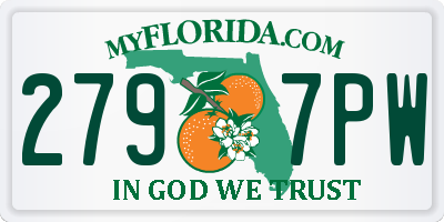 FL license plate 2797PW