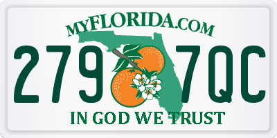 FL license plate 2797QC
