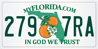 FL license plate 2797RA