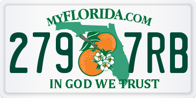 FL license plate 2797RB