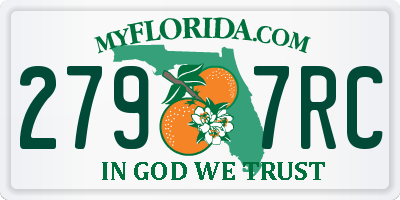 FL license plate 2797RC