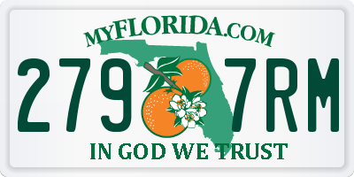 FL license plate 2797RM