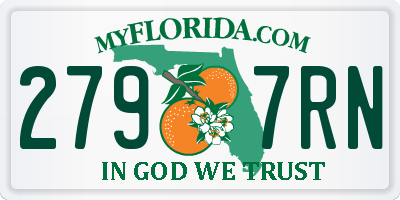 FL license plate 2797RN
