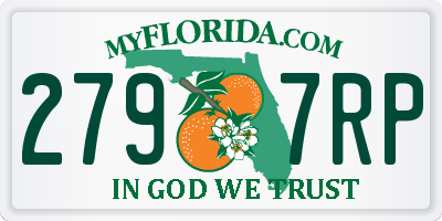 FL license plate 2797RP
